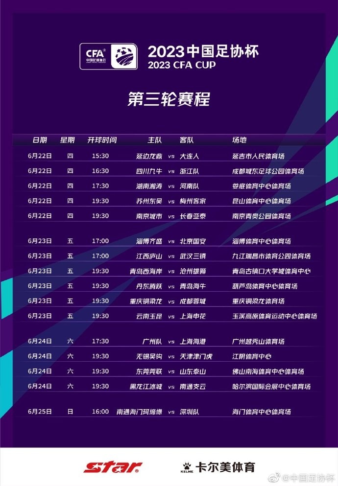 6月22-25日精彩赛事